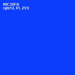 #0C3DFB - Blue Color Image