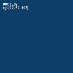 #0C3E69 - Regal Blue Color Image