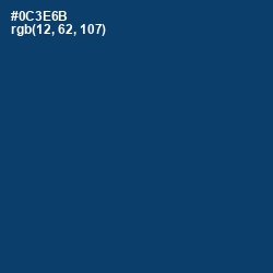 #0C3E6B - Regal Blue Color Image