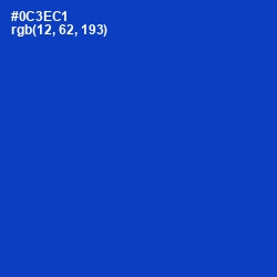 #0C3EC1 - Dark Blue Color Image