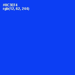 #0C3EF4 - Blue Color Image
