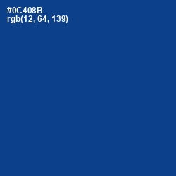 #0C408B - Congress Blue Color Image