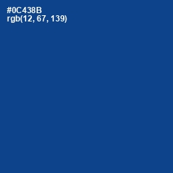 #0C438B - Congress Blue Color Image