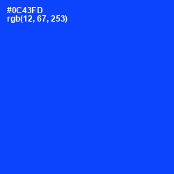 #0C43FD - Blue Ribbon Color Image