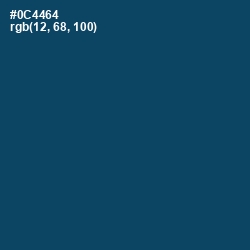 #0C4464 - Chathams Blue Color Image