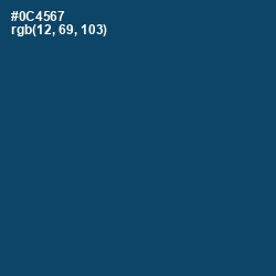 #0C4567 - Chathams Blue Color Image