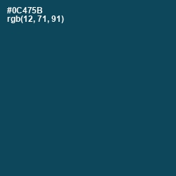 #0C475B - Teal Blue Color Image