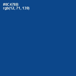 #0C478B - Congress Blue Color Image