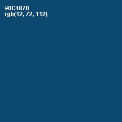 #0C4870 - Chathams Blue Color Image