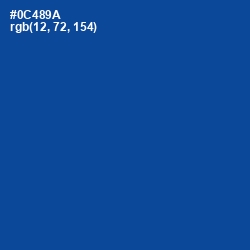 #0C489A - Congress Blue Color Image