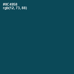 #0C4958 - Teal Blue Color Image