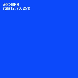 #0C49FB - Blue Ribbon Color Image