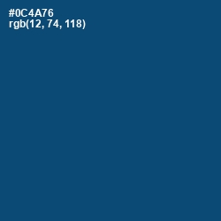 #0C4A76 - Chathams Blue Color Image