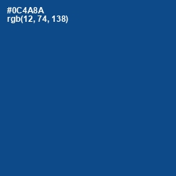 #0C4A8A - Congress Blue Color Image