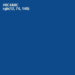 #0C4A8C - Congress Blue Color Image