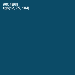 #0C4B68 - Chathams Blue Color Image