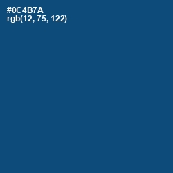#0C4B7A - Chathams Blue Color Image