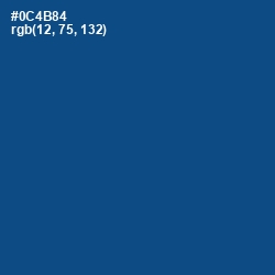 #0C4B84 - Congress Blue Color Image