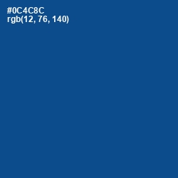 #0C4C8C - Congress Blue Color Image