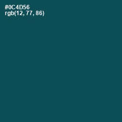 #0C4D56 - Teal Blue Color Image