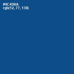 #0C4D8A - Congress Blue Color Image