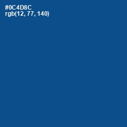 #0C4D8C - Congress Blue Color Image