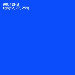 #0C4DFB - Blue Ribbon Color Image