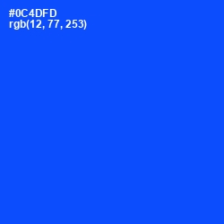 #0C4DFD - Blue Ribbon Color Image