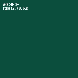 #0C4E3E - Te Papa Green Color Image