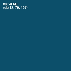 #0C4F6B - Chathams Blue Color Image