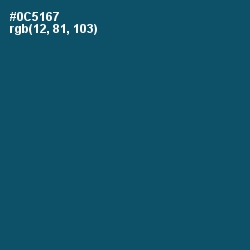 #0C5167 - Chathams Blue Color Image