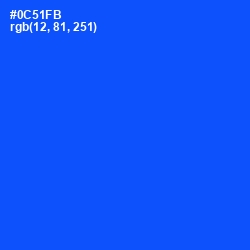 #0C51FB - Blue Ribbon Color Image