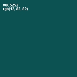 #0C5252 - Deep Sea Green Color Image