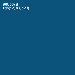 #0C537B - Chathams Blue Color Image