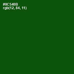 #0C540B - Dark Fern Color Image