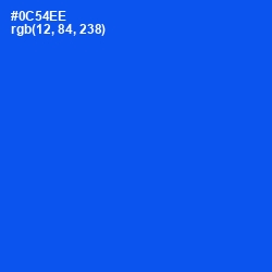 #0C54EE - Blue Ribbon Color Image