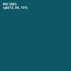 #0C5665 - Chathams Blue Color Image
