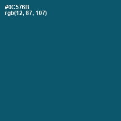 #0C576B - Chathams Blue Color Image