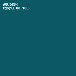 #0C5864 - Chathams Blue Color Image