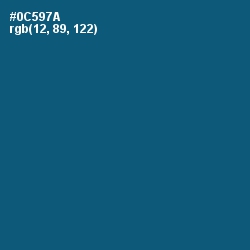 #0C597A - Chathams Blue Color Image