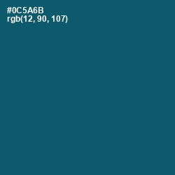 #0C5A6B - Chathams Blue Color Image