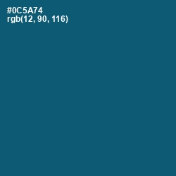 #0C5A74 - Chathams Blue Color Image