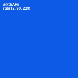 #0C5AE5 - Science Blue Color Image