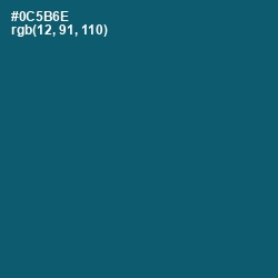 #0C5B6E - Chathams Blue Color Image