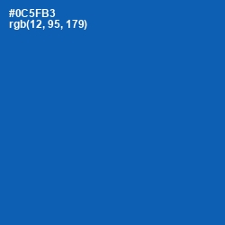 #0C5FB3 - Fun Blue Color Image