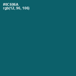 #0C606A - Blue Stone Color Image