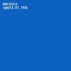 #0C61C0 - Science Blue Color Image