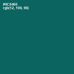 #0C6460 - Blue Stone Color Image