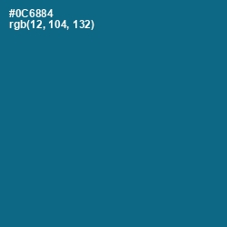 #0C6884 - Bahama Blue Color Image
