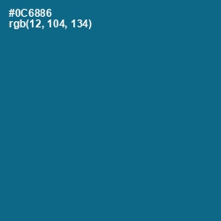 #0C6886 - Bahama Blue Color Image